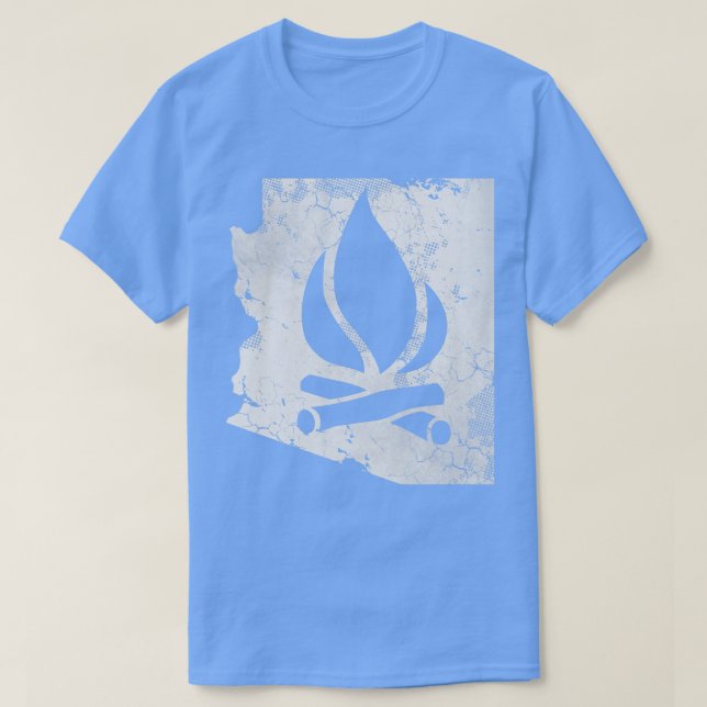 Arizona Staat Map Camping Camper Außenanlagen T-Shirt (Design vorne)