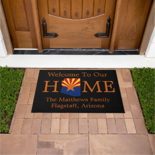 Arizona Staat Map State Flag Welcome Zuhause Fußmatte