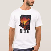 Arizona Staat Tattoo Style Wüste Sonnenuntergang $