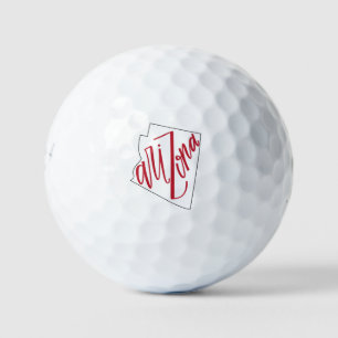 Arizona   Staat Typografy Design Golfball
