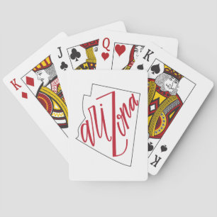 Arizona   Staat Typografy Design Spielkarten