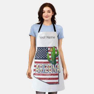 Arizona Staat United Staaten Retro Map Vintag USA Schürze
