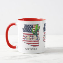 Arizona Staat United Staaten Retro Map Vintag USA