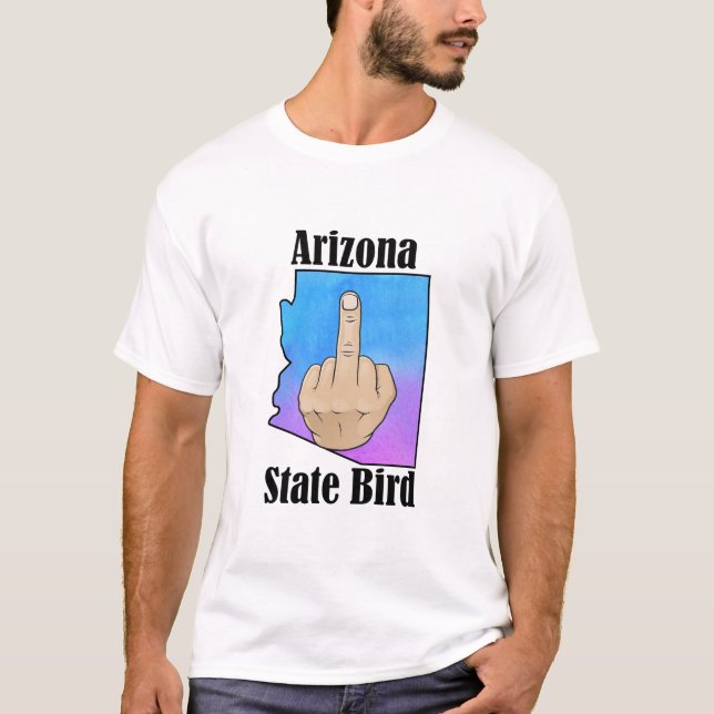 Arizona Staat Vogel T - Shirt Mittelfinger (Vorderseite)