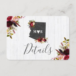 Arizona Staat Zielort Rustikale Hochzeiten Details Einladung