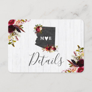 Arizona Staat Zielort Rustikale Hochzeiten Details Einladung