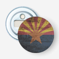 Arizona-Staats-Flagge auf altem hölzernem Korn