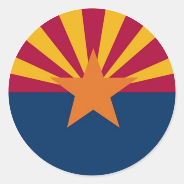 Arizona-Staats-Flagge Runder Aufkleber (Vorderseite)