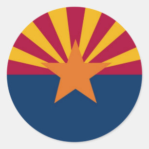 Arizona-Staats-Flagge Runder Aufkleber