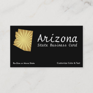 Arizona-Staats-Geschäfts-Karte Sun Rays Visitenkarte