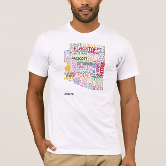 Arizona-Stadt-Karte T-Shirt