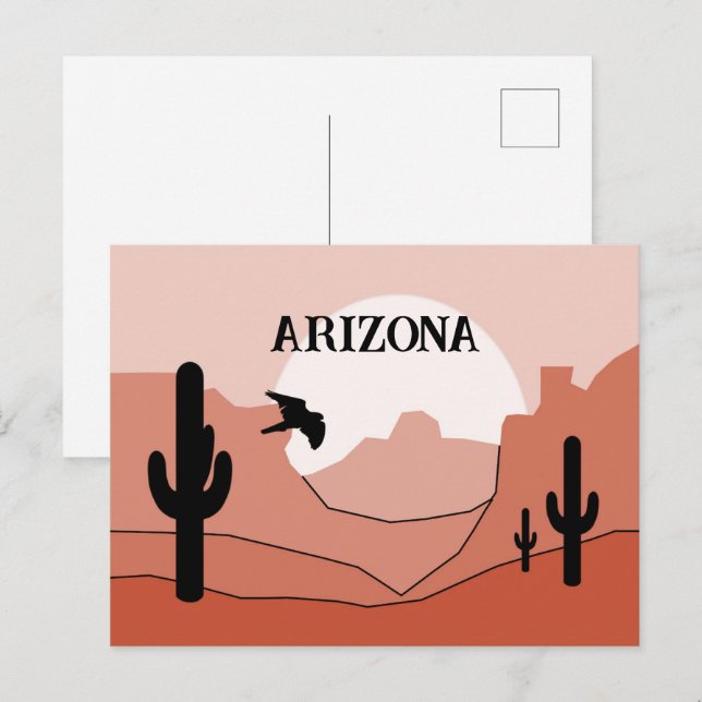 Arizona State Artistic Boho Monochromatic  Postkarte (Vorne/Hinten)