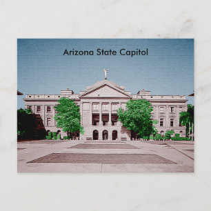 Arizona State Capitol getönt koloriert Postkarte