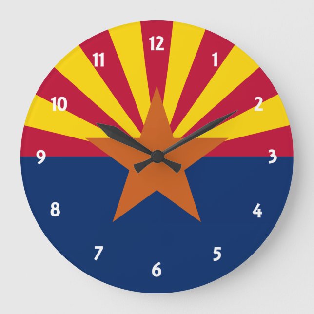 Arizona State Flag Große Wanduhr (Vorderseite)