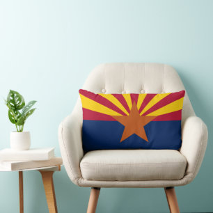 Arizona State Flag Print Patriotic Lendenkissen