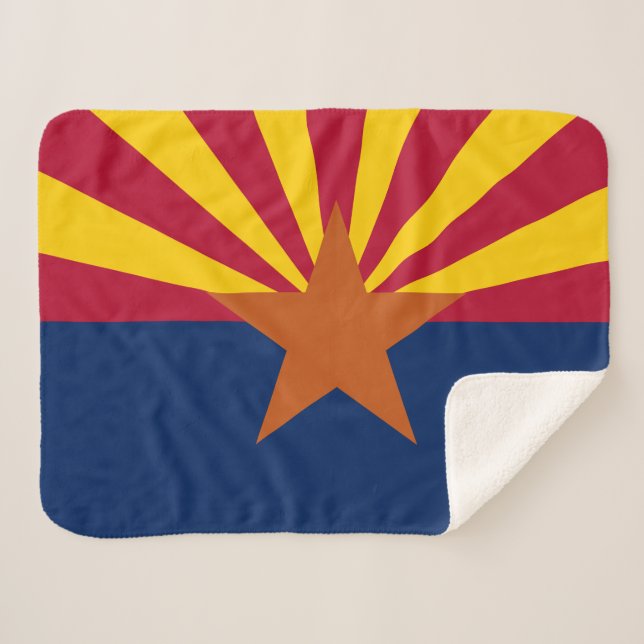 Arizona State Flag Print Patriotic Sherpadecke (Vorderseite (Horizontal))