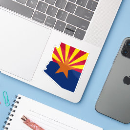 Arizona State Flag Retro Sunset Wüste Vibes Aufkleber