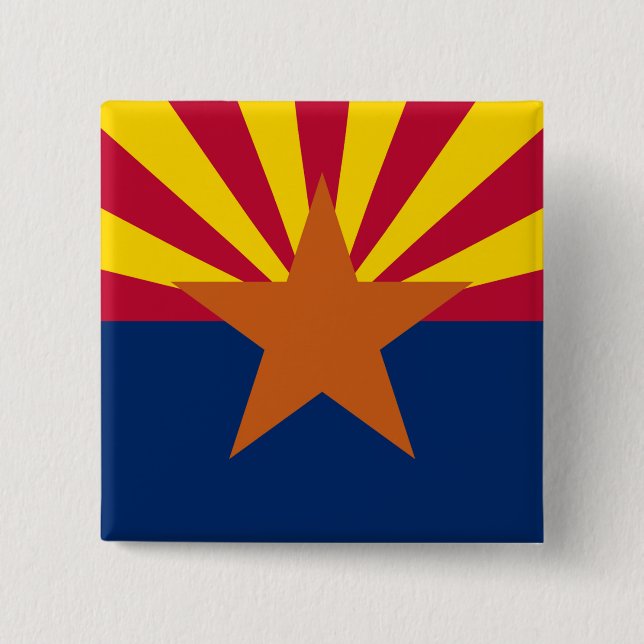 Arizona State Flag Square Button (Vorderseite)