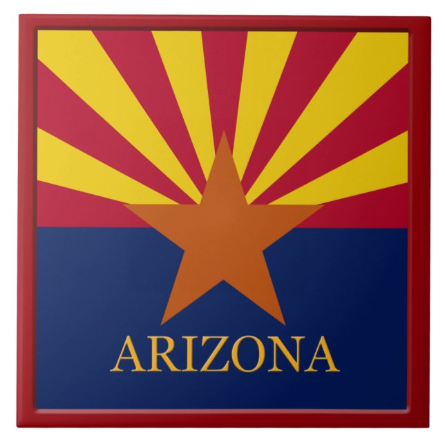 Arizona State Flag Tile Fliese (Vorderseite)