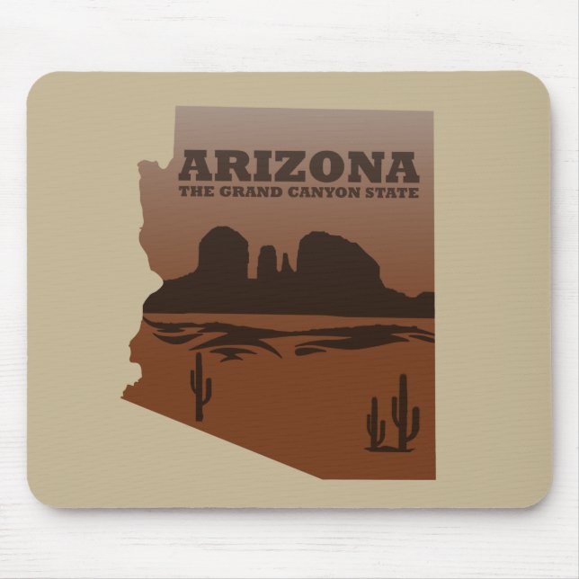 Arizona state map vintage mousepad (Vorne)