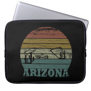 Arizona State Vintage-Sonnenuntergangslandschaft A Laptopschutzhülle