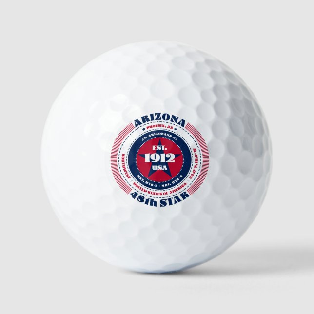 Arizona Statehood Patriotic Geschenk Golf Balls Golfball (Vorderseite)