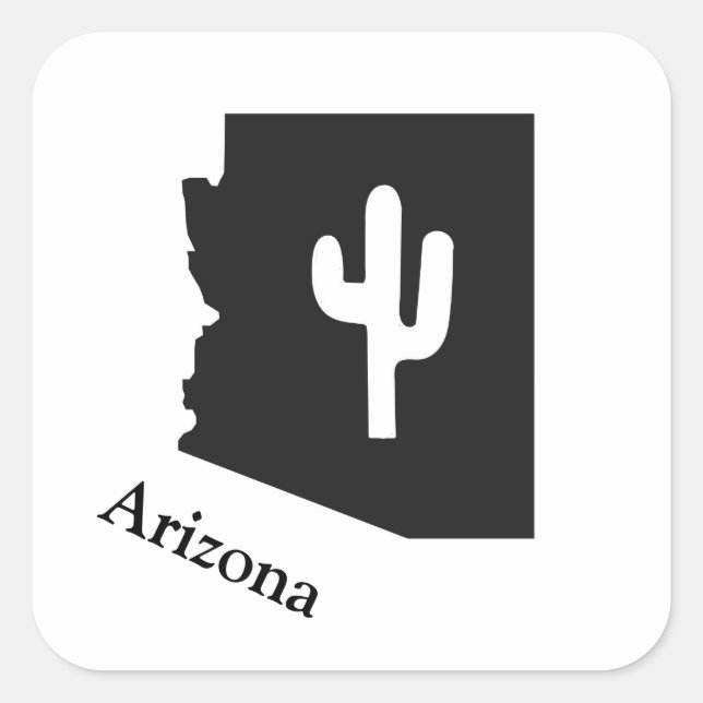 Arizona-Sticker Quadratischer Aufkleber (Vorderseite)