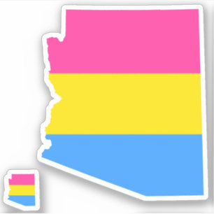 arizona stolp gestreift pansexual Flagge Aufkleber