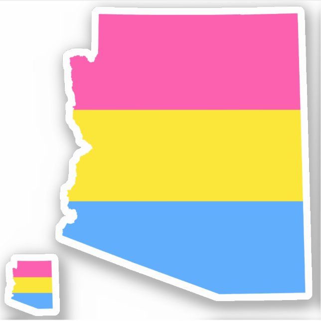 arizona stolp gestreift pansexual Flagge Aufkleber (Vorderseite)