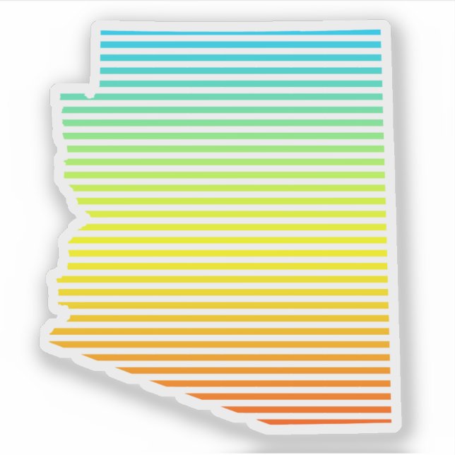 arizona stolp gestreifte Regenbogenflagge Aufkleber (Vorderseite)