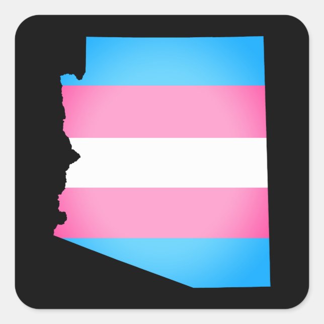 arizona stolze transgender-gestreifte Flagge Quadratischer Aufkleber (Vorderseite)