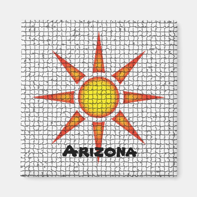 Arizona Südwest Mosaic Tile Bright Sun Magnet (Vorne)