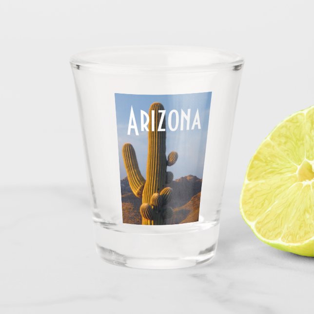 Arizona - Sunlit Saguaro Schnapsglas (Vorderseite)