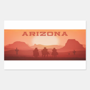Arizona Sunset-Aufkleber Rechteckiger Aufkleber