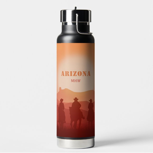 Arizona Sunset benutzerdefinierte Monogramm Trinkflasche (Links)