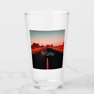 Arizona Sunset Desert Red Rocks Glas