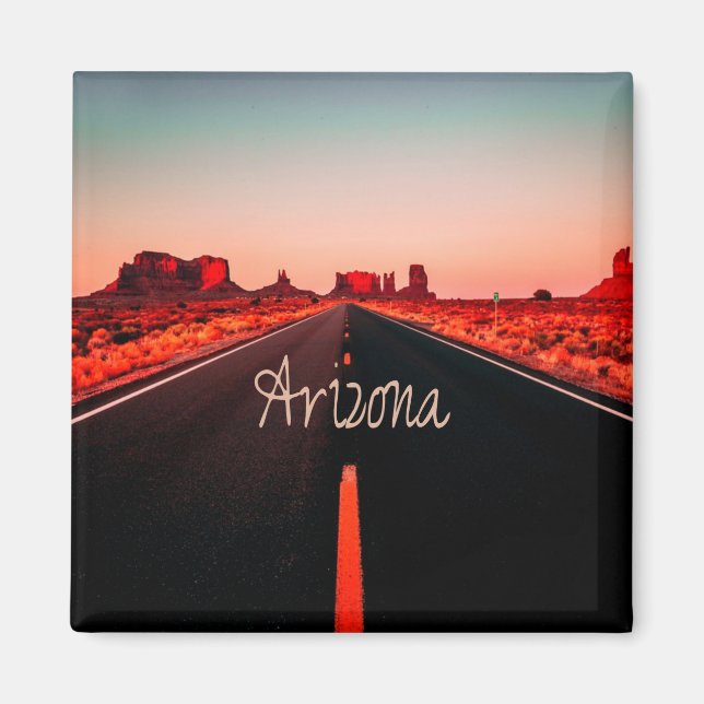 Arizona Sunset Desert Red Rocks Magnet (Vorne)