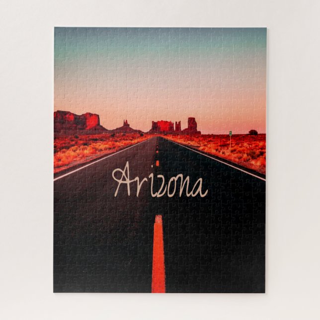 Arizona Sunset Desert Red Rocks Puzzle (Vertikal)