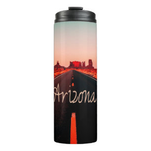 Arizona Sunset Desert Red Rocks Thermosbecher