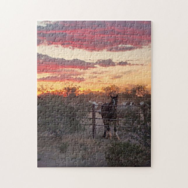 Arizona Sunset Horse Puzzle (Vertikal)