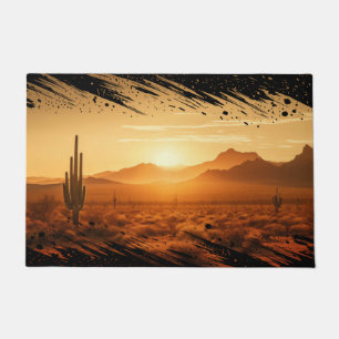 Arizona Sunset Sahuaro Wüste Südwesten Fußmatte