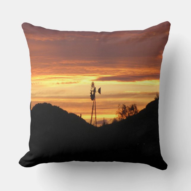Arizona Sunset Throw Kissen (Vorderseite)