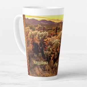 Arizona Sunset Warm Colors Cactus Foto Milchtasse