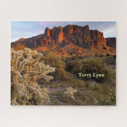 Arizona Superstition Mountain Cholla Kaktus Puzzle