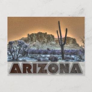Arizona Superstition Mountains Reise Foto Postkart Postkarte