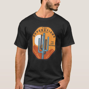 Arizona T-Shirt Retro Vintag Saguaro SUPERSTITIONS