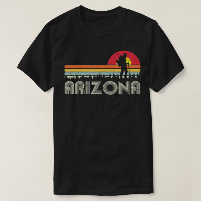 Arizona T-Shirt Retro Vintage Berge Wandern (Design vorne)