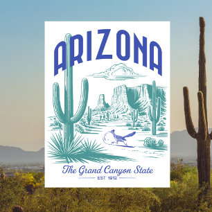 Arizona The Grand Canyon State Est. 1912 Postkarte