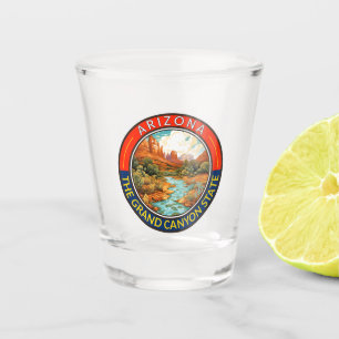 Arizona Travel Art Abzeichen Schnapsglas