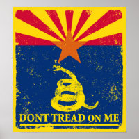 Arizona und die Flagge Gadsden